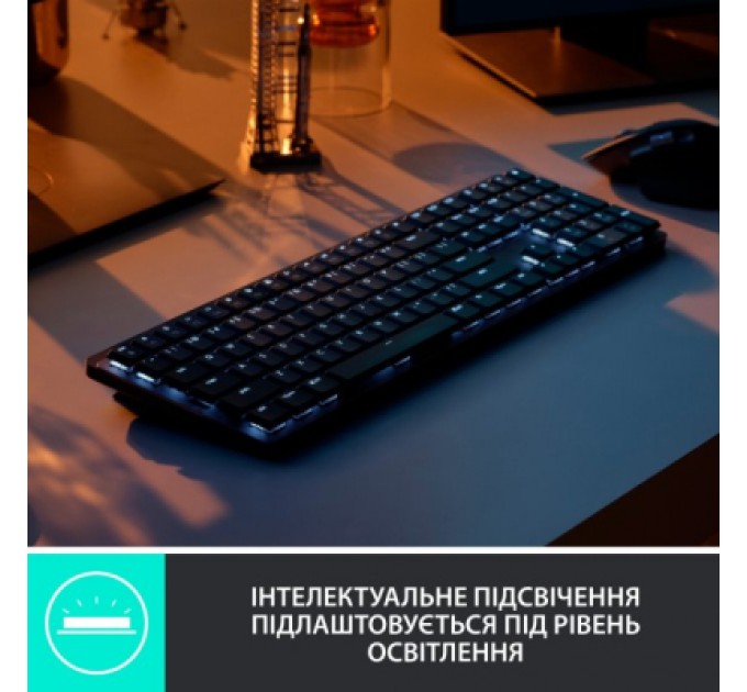 Logitech Клавіатура Logitech MX Mechanical Wireless Illuminated Performance UA Graphite (920-010759)
