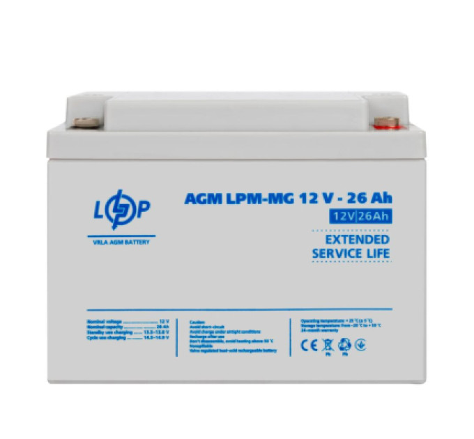 LogicPower Батарея до ДБЖ LogicPower LPM MG 12В 26Ач (37336)