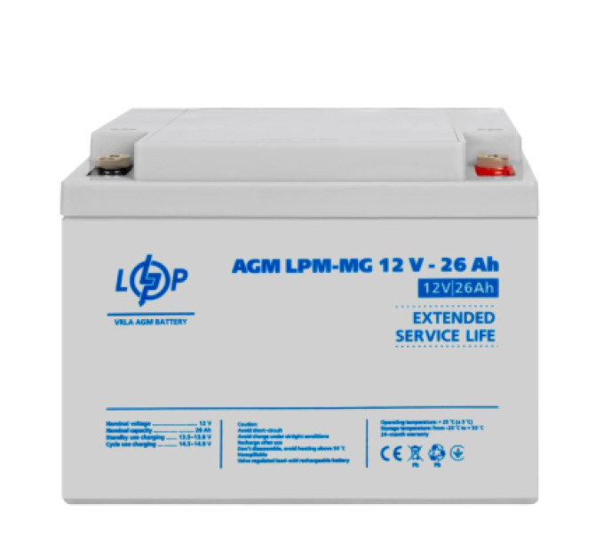 LogicPower Батарея до ДБЖ LogicPower LPM MG 12В 26Ач (37336)