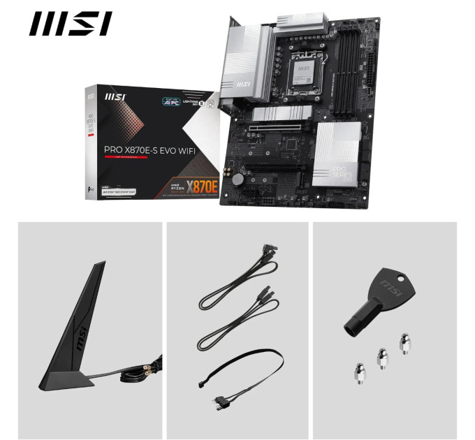 MSI Материнська плата MSI PRO X870E-S EVO WIFI Socket AM5