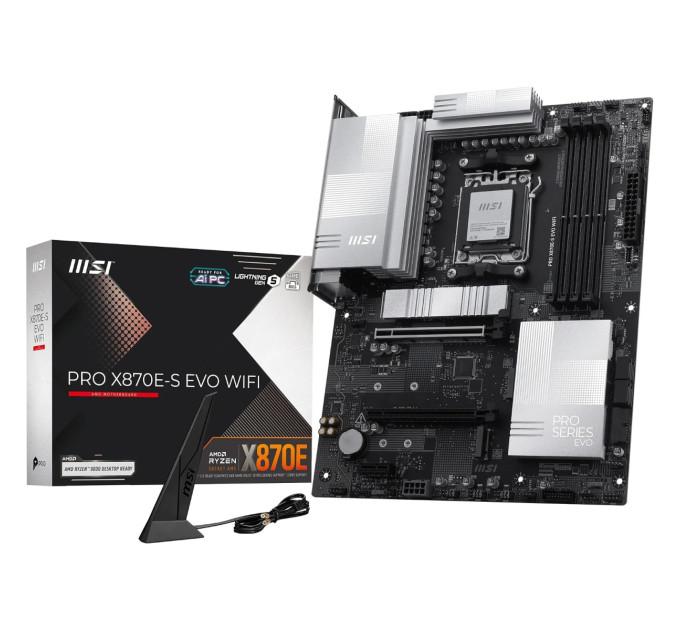 MSI Материнська плата MSI PRO X870E-S EVO WIFI Socket AM5