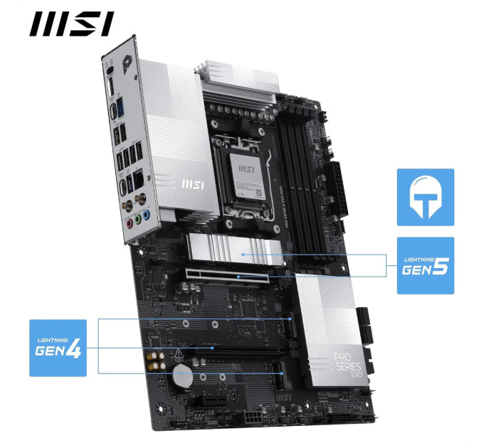 MSI Материнська плата MSI PRO X870E-S EVO WIFI Socket AM5
