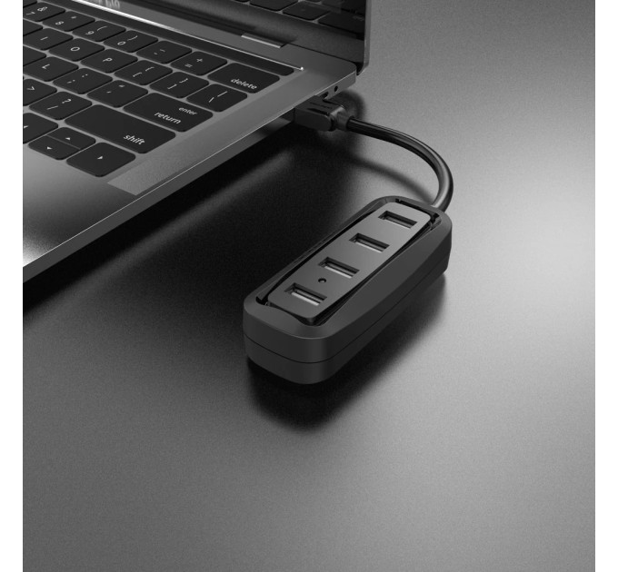 Vention Концентратор Vention USB Hub 4-Port 2.0 Black, 0.15 m (VAS-J43)