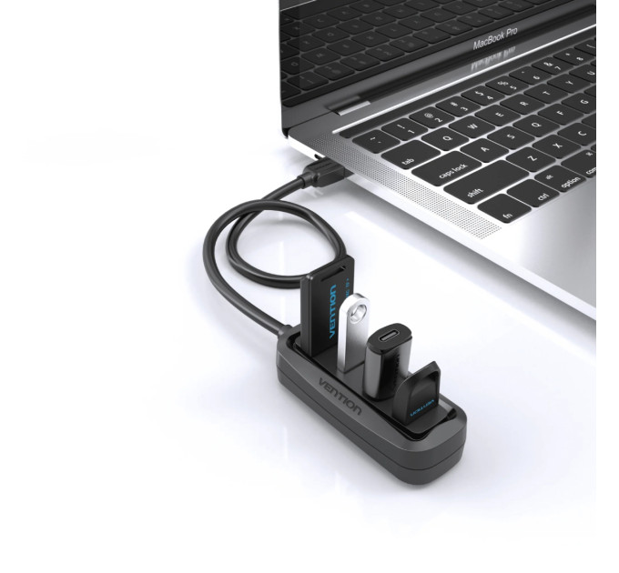 Vention Концентратор Vention USB Hub 4-Port 2.0 Black, 0.15 m (VAS-J43)