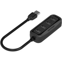 Концентратор Vention USB Hub 4-Port 2.0 Black, 0.15 m (VAS-J43)
