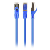 Патч корд Cablexpert PP6A-LSZHCU-B-0.25M, S/STP, литий, 50u" штекер із фіксатором, 0.25 м, синій