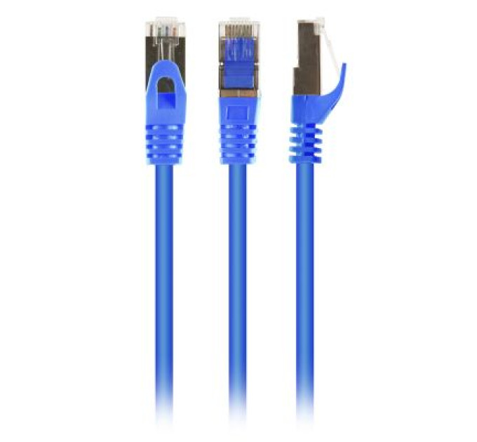Cablexpert Патч корд Cablexpert PP6A-LSZHCU-B-0.25M, S/STP, литий, 50u" штекер із фіксатором, 0.25 м, синій