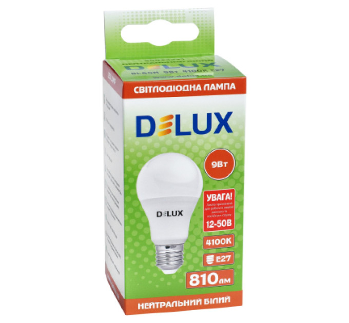 Delux Лампочка Delux BL 60N 9 Вт 4100K AC/DC12-50В E27 (90023321)