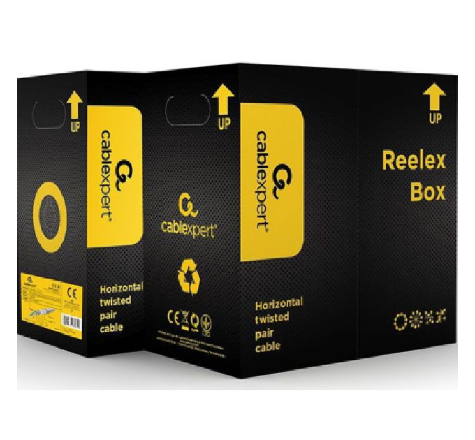 Cablexpert Звита пара,Cablexpert UPC-6004SE-L, CAT6, багатожильна, алюміній під міддю (CCA з AWG24), неекранована, 305 м