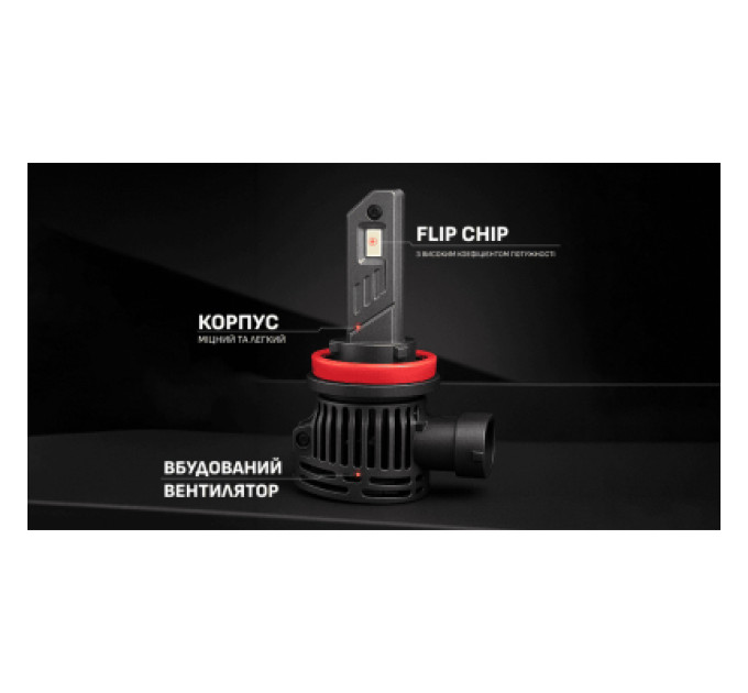 PULSO Автолампа PULSO LED-chips Flip chip/9-16V/2*50W/6000Lm/6500K (VO-H8/H9/H11/H16)