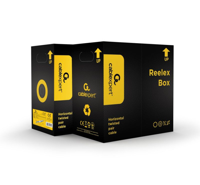 Cablexpert Звита пара,Cablexpert FPC-5051GE-SO-OUT, CAT5e, одножильна, для зовнішнього застосування, мідь (AWG24), екранована фольгою, 305 м