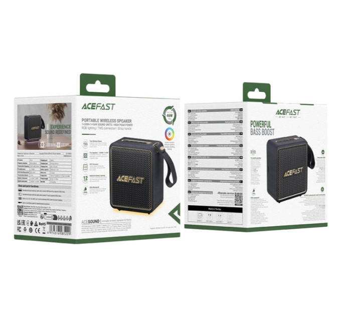Acefast Акустична система Acefast K3 Nano Black (6974316285229)
