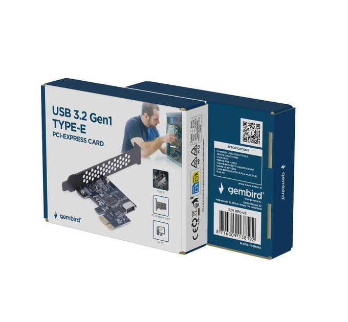 Gembird Карта розширення Gembird UPC-U3 PCI-E на USB 3.2 GEN1 A-KEY