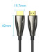 Vention Кабель мультимедійний HDMI to HDMI 20.0m V2.0 Optical 4K 60Hz 18Gbps Dolby 7.1 PVC Black Zinc Alloy Vention (ALABQ)