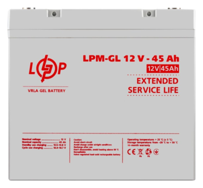 LogicPower Батарея до ДБЖ LogicPower LPM-GL 12V 40Ah (20269)