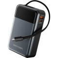 Vention Батарея універсальна Vention 20000mAh 65W 3A PD, QC/3.0, USB-A, Type-C OUT, with Built-in USB-C Cable, LED Display (FHYB0)