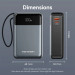 Vention Батарея універсальна Vention 20000mAh 65W 3A PD, QC/3.0, USB-A, Type-C OUT, with Built-in USB-C Cable, LED Display (FHYB0)