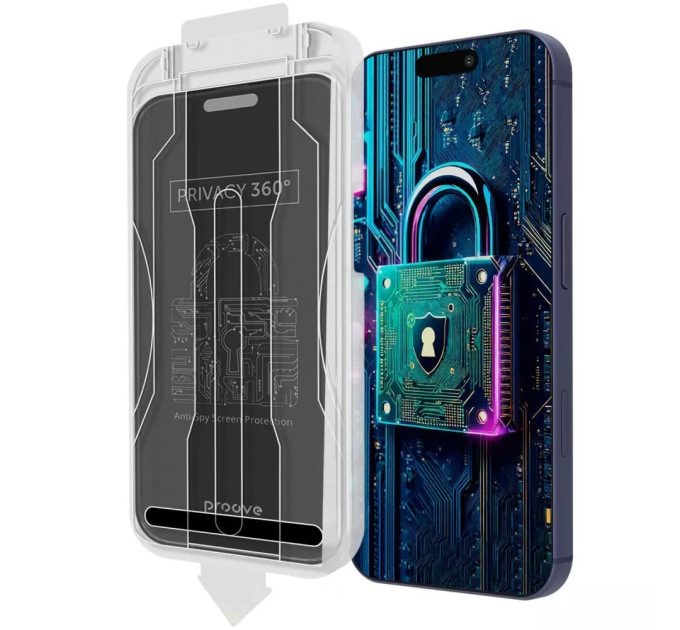 Proove Захисне скло Proove Privacy 360 Installation Box для iPhone 16 Pro/17 Black (PG360I16P001)