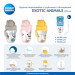 Canpol babies Поїльник-непроливайка Canpol babies Exotic Animals з трубочкою і обтяжувачем 270 мл Жовта (56/606_yel)