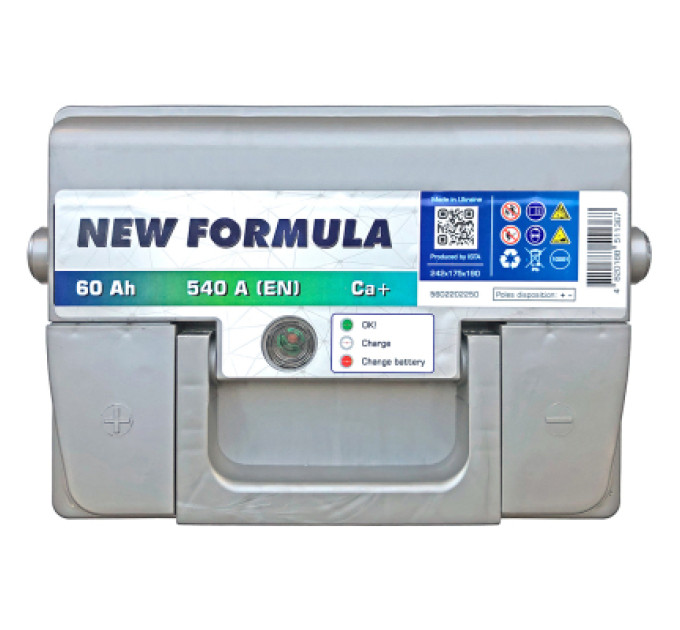 NEW FORMULA Акумулятор автомобільний NEW FORMULA 60Ah (+/-) 540EN (5602202250)