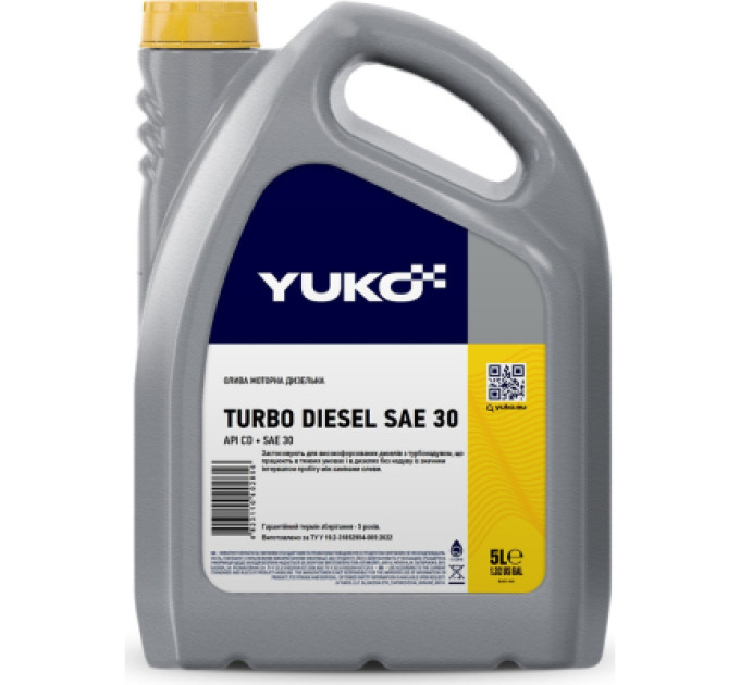 Yuko Моторна олива Yuko TURBO DIESEL SAE 30 5л (4823110402856)