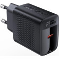 Acefast Зарядний пристрій Acefast USB-C 20W + Type-C cable A82 Fast Charger Black (6974316280057)