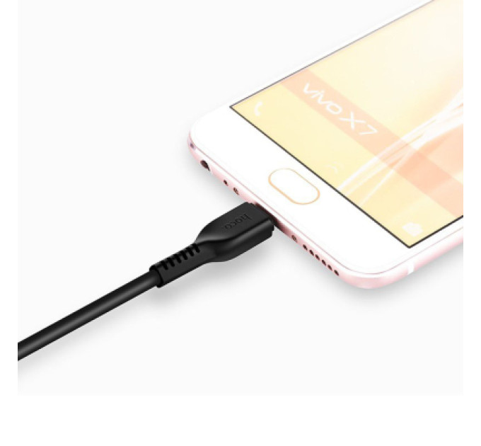 HOCO Дата кабель USB 2.0 AM to Micro 5P 2.0m 2A PVC X20 black HOCO (6957531068884)
