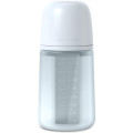 Suavinex Пляшечка для годування Suavinex Colour Essence, 240 мл, силіконова, 240 мл, фізіологічна соска повільний потік,  світло-блакитн (308653)