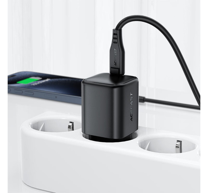 Acefast Зарядний пристрій Acefast USB-C 67W GaN black (6974316285717)