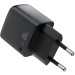 Acefast Зарядний пристрій Acefast 1xUSB-C + 1xUSB 25W GaN with digital display black (6974316284437)