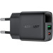 Acefast Зарядний пристрій Acefast 1xUSB-C + 1xUSB 25W GaN with digital display black (6974316284437)