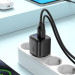 Acefast Зарядний пристрій Acefast 1xUSB-C + 1xUSB 25W GaN with digital display black (6974316284437)