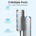 Vention Концентратор Vention USB3.1 Type-C --> HDMI/USB 3.0x3/PD 100W Hub 5-in-1 (TODHB)