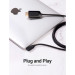 Vention Кабель мультимедійний USB-C 3.1 to HDMI 1.5m 90° 4K 60 Гц PVC Black Vention (CGVBG)