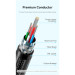 Vention Дата кабель USB-C to USB-C 0.5m USB2.0 60W (20V/3A) angle 90° Gray Aluminum Alloy Vention (TRAHD)