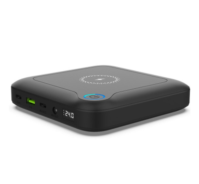 PowerPlant Батарея універсальна PowerPlant 24000mAh, PD/60W, DC 12-24V 9 connectors, QC/3.0, USB-C*2, USB-A, Wireless (PB930463)
