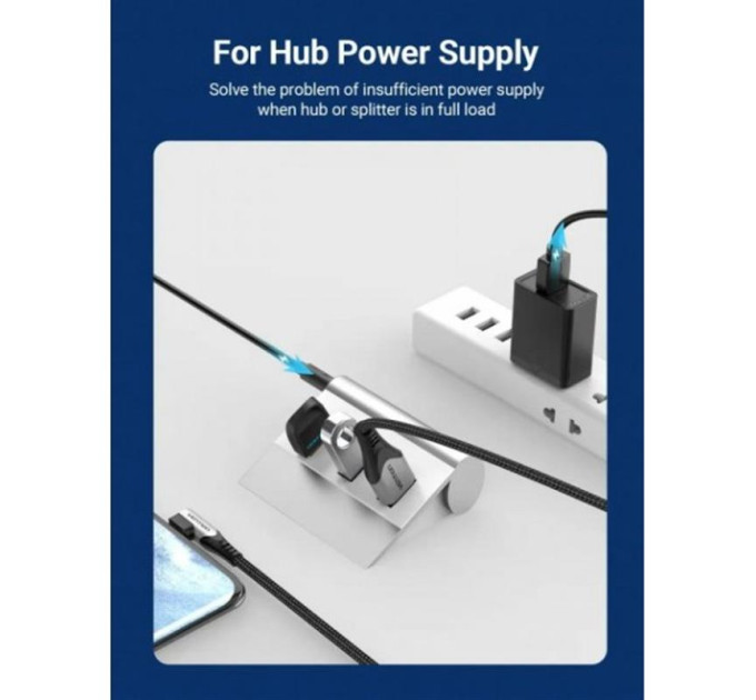 Vention Кабель Vention USB - DC (M/M), 5.5 мм, 0.5 м, Black (CEYBD)