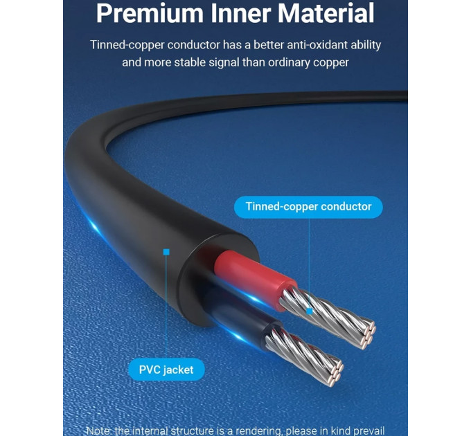 Vention Кабель Vention USB - DC (M/M), 5.5 мм, 1.5 м, Black (CEYBG)