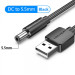 Vention Кабель Vention USB - DC (M/M), 5.5 мм, 1.5 м, Black (CEYBG)