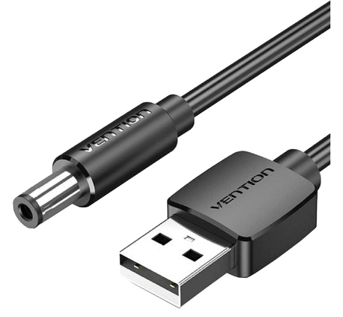 Vention Кабель Vention USB - DC (M/M), 5.5 мм, 1.5 м, Black (CEYBG)