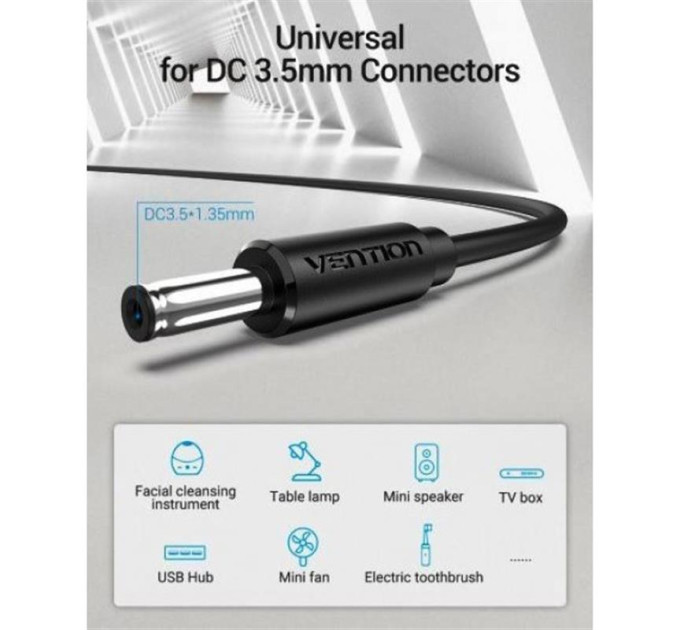 Vention Кабель Vention USB - DC 3.5 мм (M/M), 1.5 м, Black (CEXBG)