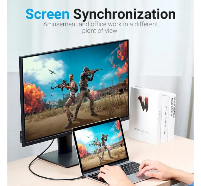 Vention Кабель Vention DisplayPort - USB Type-C (M/M), 2 м, Black (CGYBH)