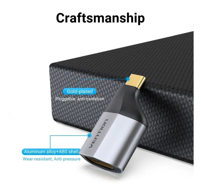 Vention Адаптер Vention HDMI - USB Type-C (F/M), Black (TCAH0)