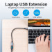 Vention Перехідник USB 3.0 Type-C to USB AF (OTG) 0.15m Aluminum Alloy Vention (CCXHB)