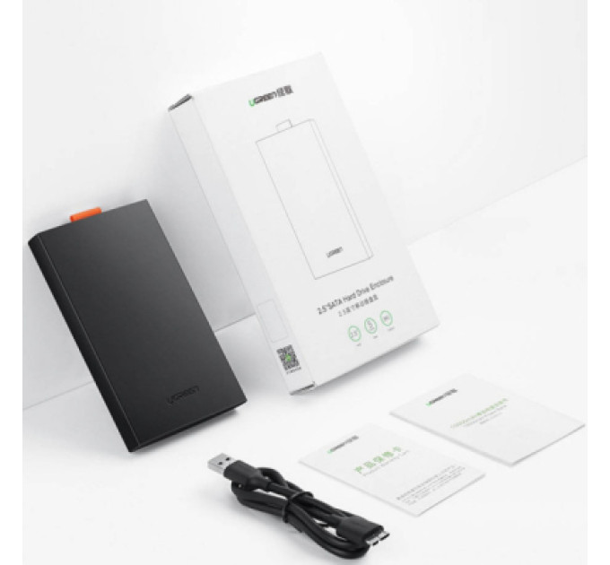 Ugreen Кишеня зовнішня UGREEN USB 3.0 to 2.5" HDD/SSD CM237 black (60353)