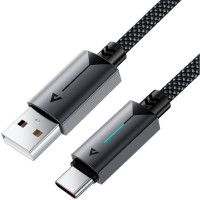 Дата кабель USB 2.0 AM to USB-C 1.2m 60W black Acefast (6974316284482)