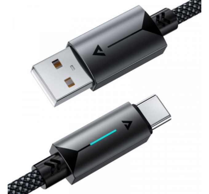 Acefast Дата кабель USB 2.0 AM to USB-C 1.2m 60W black Acefast (6974316284482)