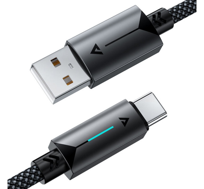 Acefast Дата кабель USB 2.0 AM to USB-C 1.2m 60W black Acefast (6974316284482)