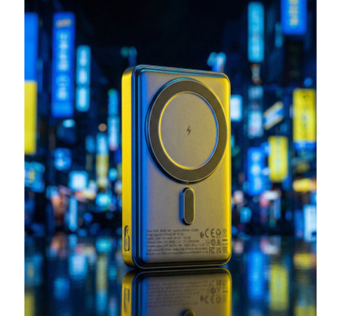 HOCO Батарея універсальна HOCO 5000mAh Title PD/20W Magnetic with stand + mini wallet Grey (Q46 / 714988)