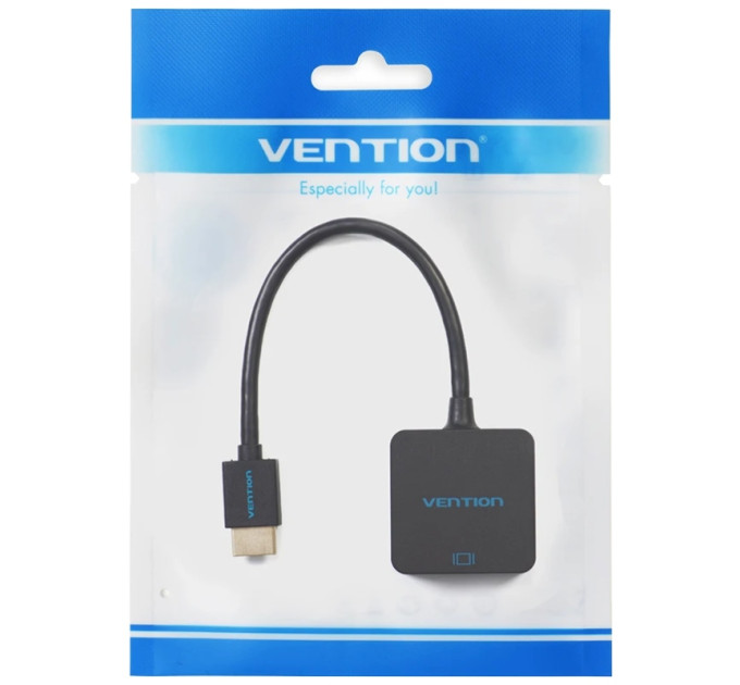 Vention Перехідник HDMI M to VGA F 1080P 60Hz 3,5mm Audio Micro USB (F) powered Vention (ACRBB)